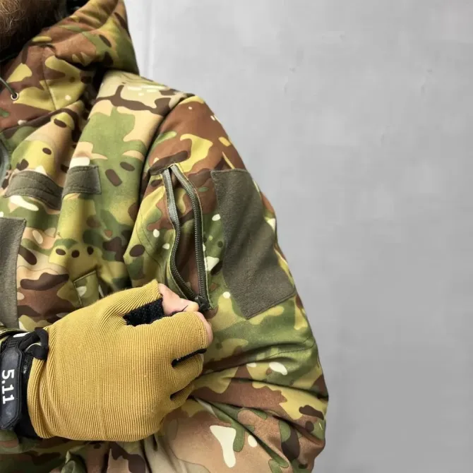 Мужской зимний костюм ambush с атласной подкладкой / Куртка cordura 300 + Брюки softshell мультикам размер 54 Киев - изображение 15