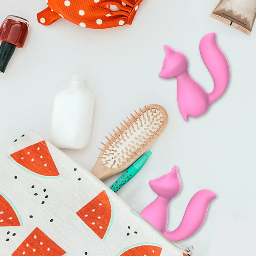 Мини-вибратор клиторальный Every Night Toys Doris в форме лисы светло-розовый, 10 режимов вибрации Sex Aura Киев - изображение 7