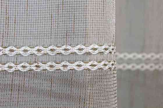 Тюль VR-Textil 1907т Flora Батист Білий з фіолетовим та салатовим 300х270 см (40-243) Київ