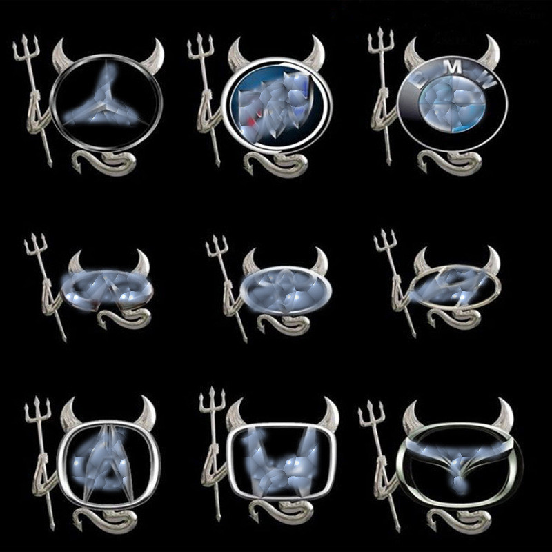 Наклейка Чортик на піктограму авто опукла Київ - фото 1