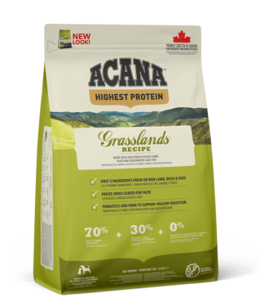 Acana Grasslands Recipe (Акана Грасслэндс Рецип Ягненок) сухой корм для собак всех пород на всех стадиях жизни 2 кг. Запорожье