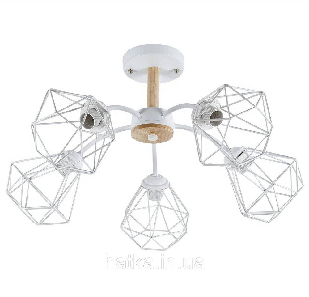 Люстра потолочная на 5 плафонов VALESO XL25008-5 для гостиной и спальни Белый XL25008-5 Киев - изображение 1