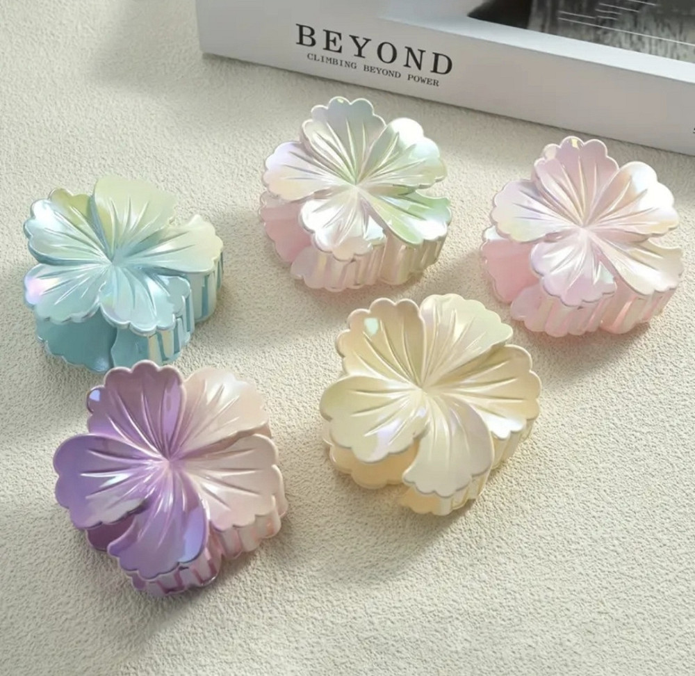 Заколка-крабік квітка Фіолетовий Смела - изображение 2