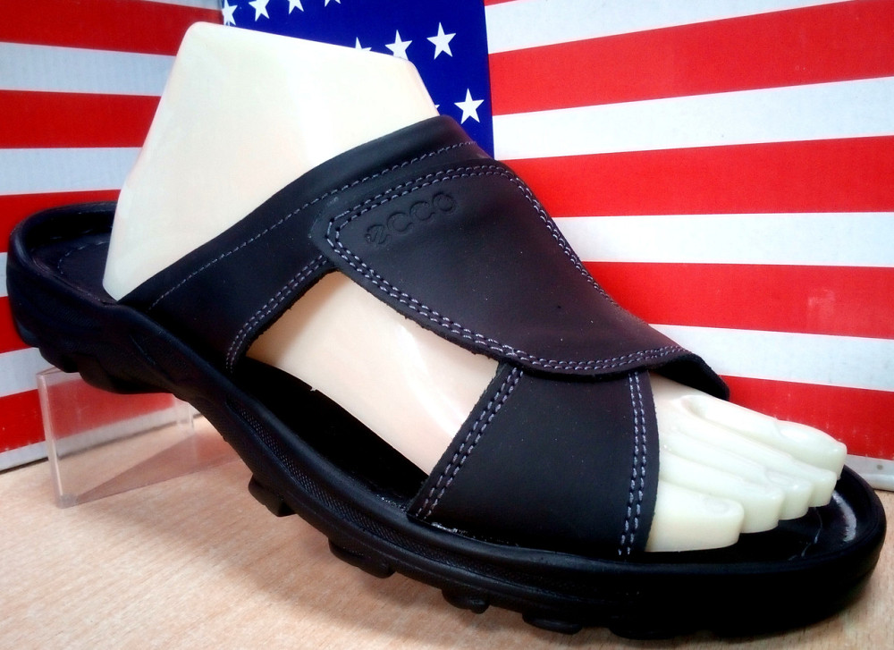 Мужские кожаные шлепки ,производство Польши.p.41(26.5см) Киев - изображение 2