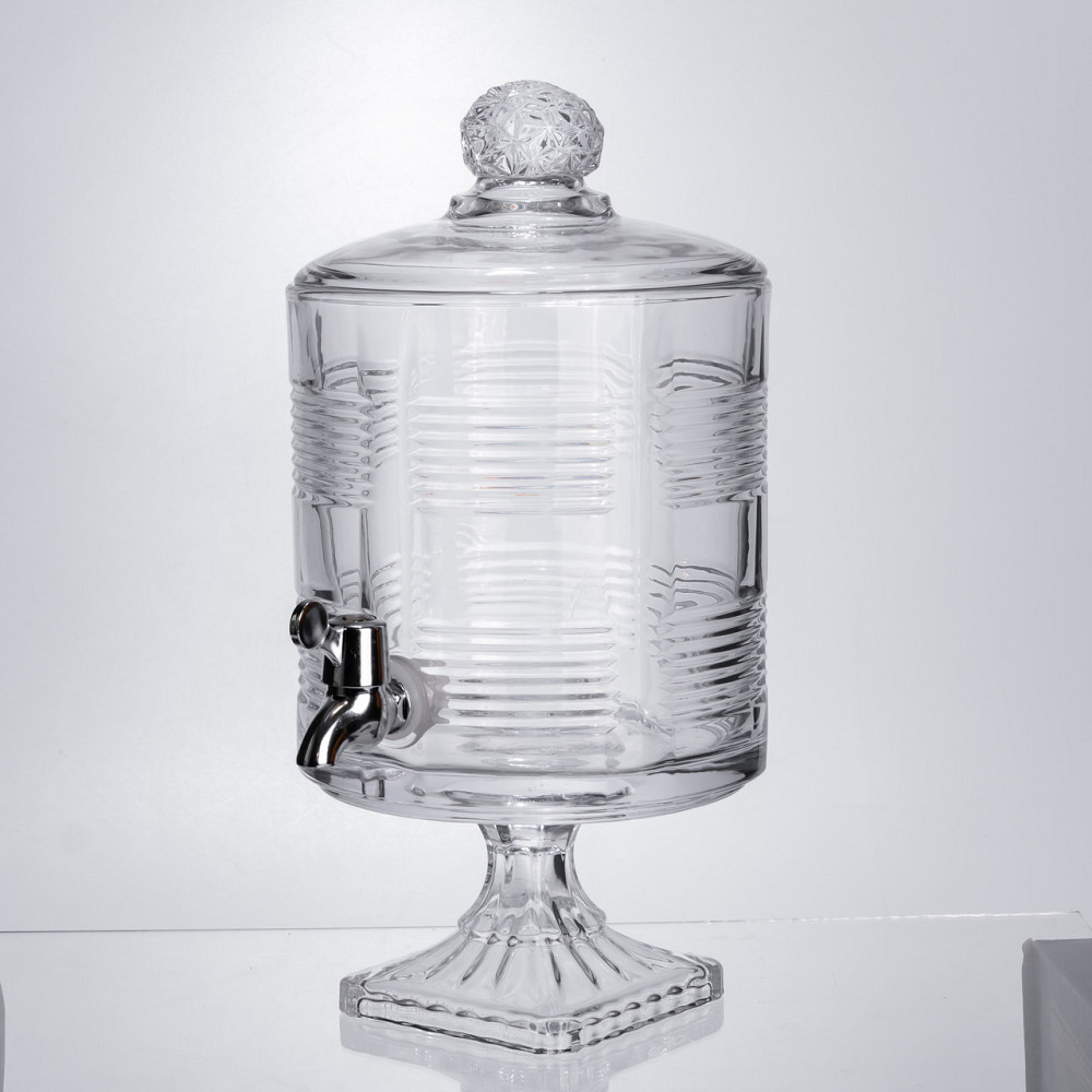 Лимонадниця з краном на підставці скляна 4,5 л прозора HP-19-2 Коломия - фото 7