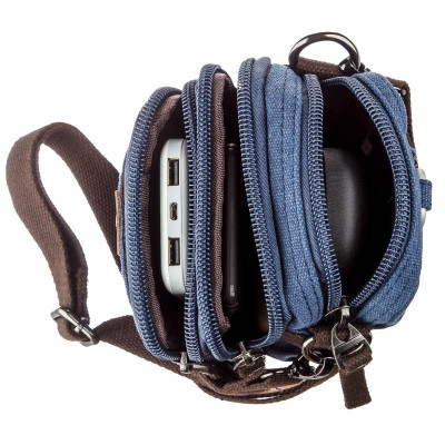 Сумка Vintage Текстильная Синяя (20162) Винница - изображение 7