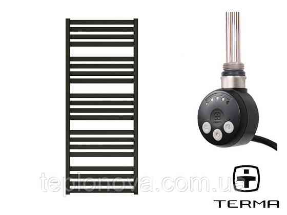 Електрична Рушникосушка Плоска Чорна 1210х500 Terma Marta Чернівці