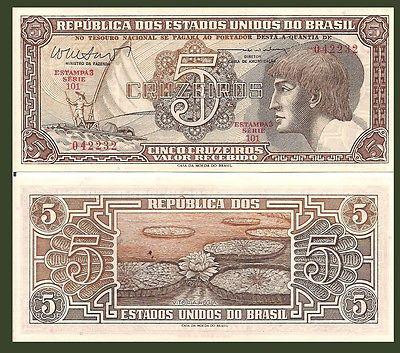 Бразилія/Brazil 5 Cruzeiros (1961-62) Pick166a UNC Полтава - фото 1