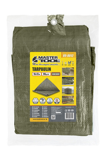 MASTERTOOL Тент MASTERTOOL 10х12 м 90 г/м² OLIVE GREEN 89-8012 Коломыя - изображение 2