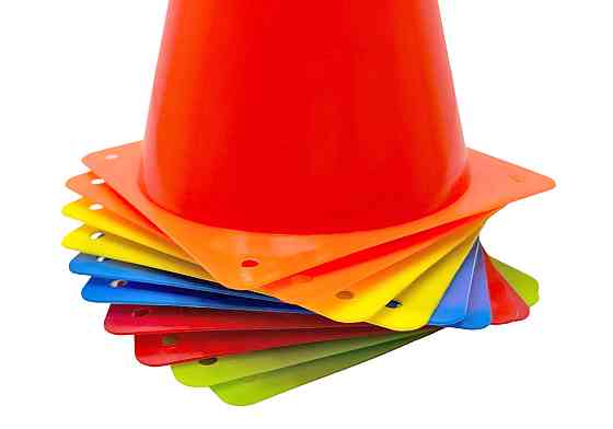 Конуси спортивні EasyFit 17 см (набір з 10 штук) різнокольорові Коломия