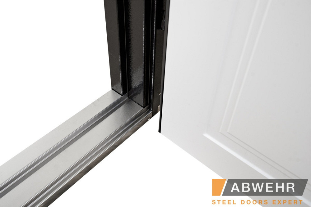 Двері вхідні, квартировані ABWEHR. Модель 516/517 RAIN Колір Чорна шагрень / Білий супермат 960 Київ - фото 5