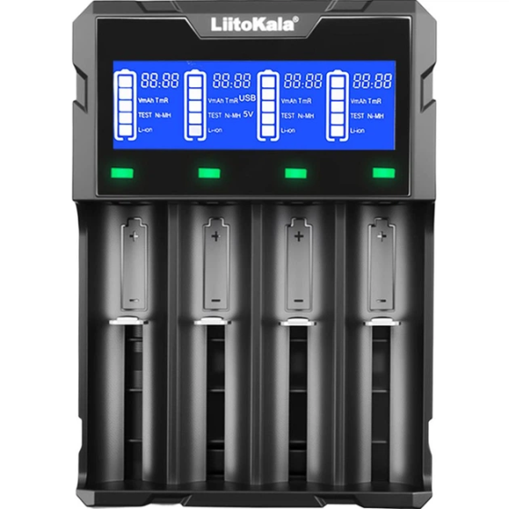 Зарядное устройство LiitoKala Lii-K4 + Рowerbank + LCD + Type-C для аккумуляторов (Li-ion IMR LiFe NiMH/CD) на 4 канала Киев
