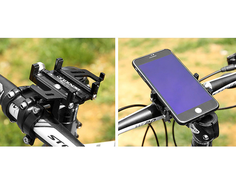 Держатель для мобильного телефона алюминиевый на велосипед SJJ-012 Feel Fit Черный Бровары - изображение 5