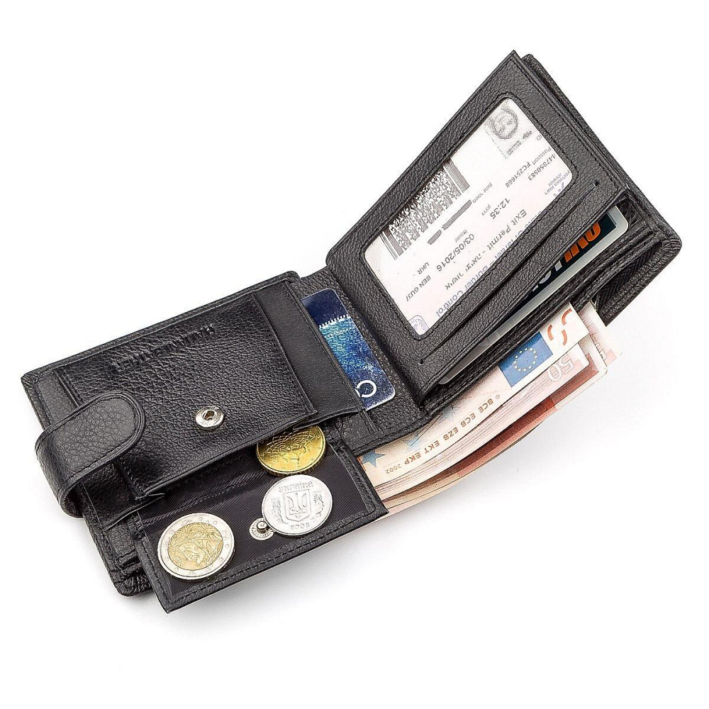 Чоловічий гаманець ST Leather 18311 (ST103) Чорний Київ - фото 1