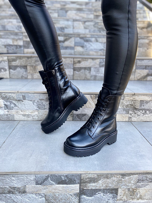 Черевики жіночі M.KRAFT чорні шкіра натуральна зима 37р.-40р. (4282) Коломия - фото 5