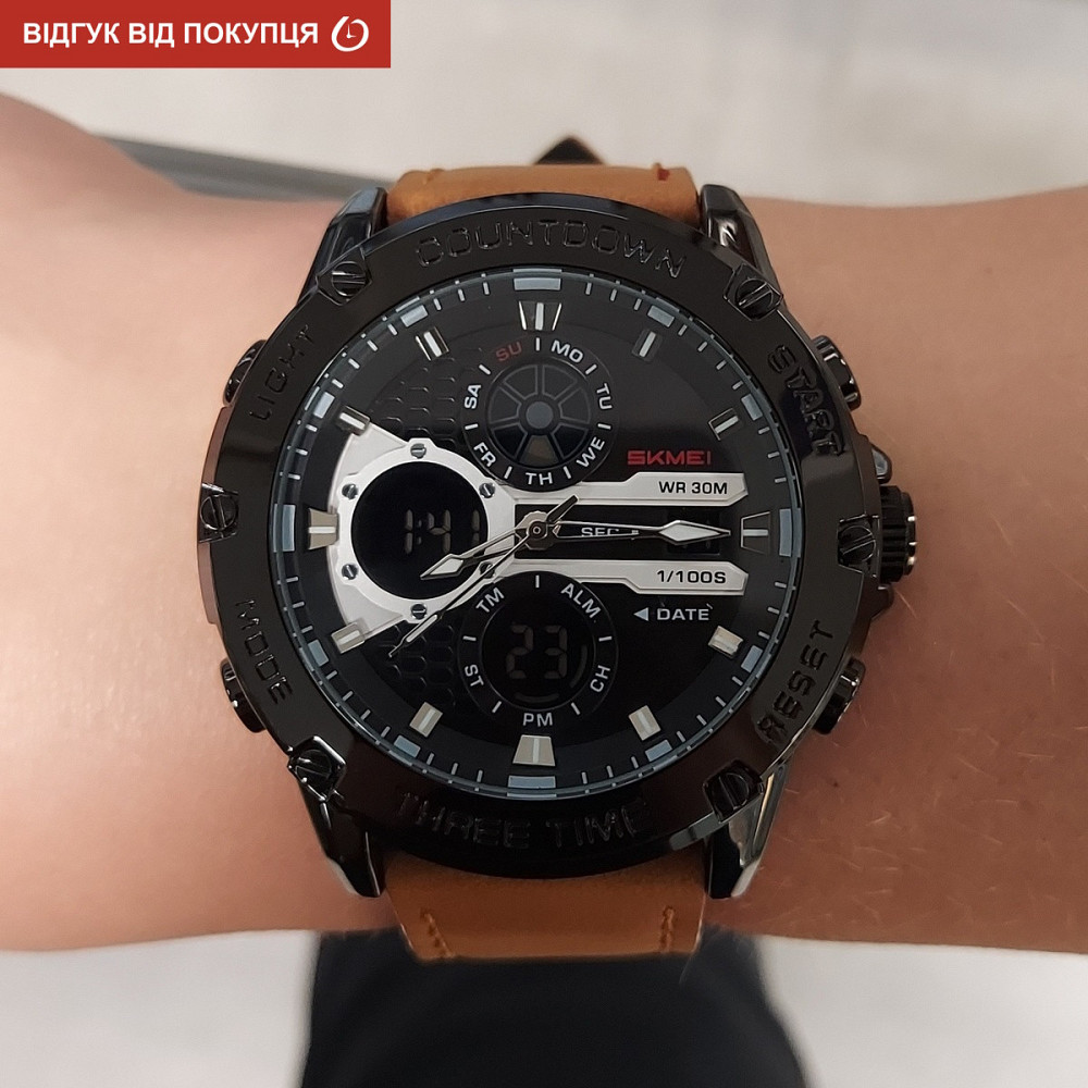 Часы мужские тактические Skmei Favourite Коричневый Винница - изображение 14