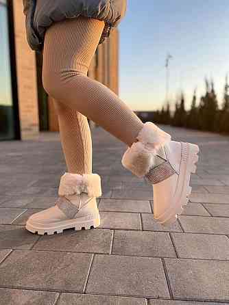 Marko Угги жіночі DE MARKO бежеві натуральна шкіра висота 12 см (4882) Коломия