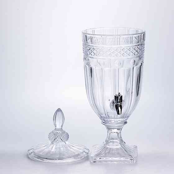 Лимонадниця з краном скляна 3 л диспенсер для напоїв лимонадник із краном HP-19-293 Коломия