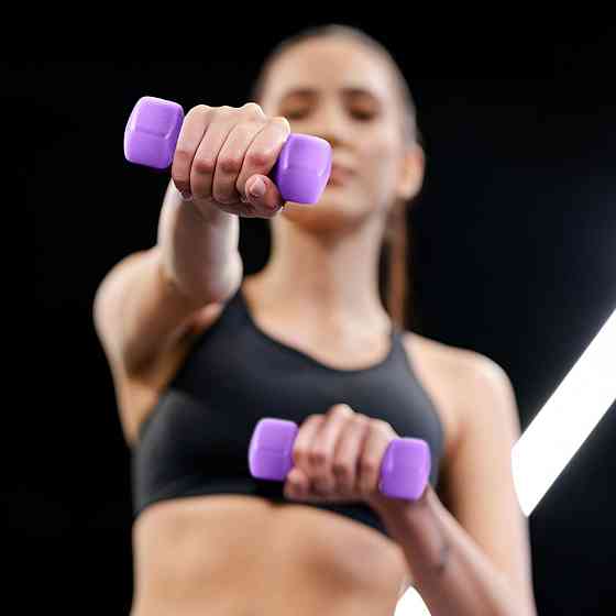 Гантелі для фітнесу неопренові Gymtek Hex 2х2кг бузковий Київ