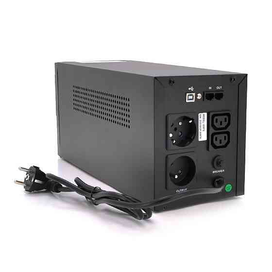 ДБЖ Qoltec QLT2000 (1200W) LED, AVR, 3st, 2xSCHUKO socket, 2x12V9Ah, metal Case Q1 Київ