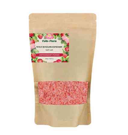 Сіль для ванни Шипшина та малина Folk&Flora 500 г Вінниця