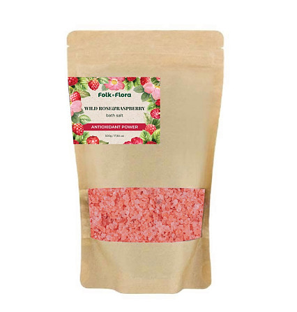 Соль для ванны Шиповник и малина Folk&Flora 500 г Винница - изображение 1