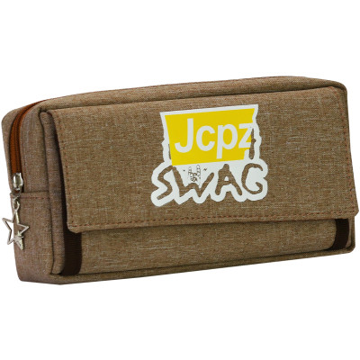 Пенал Cool For School 2 відділення Коричневий (J-2607-brown) Вінниця - фото 1