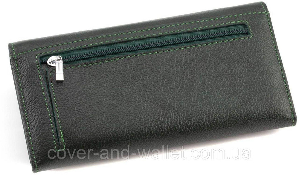 Зеленый женский кожаный кошелёк среднего размера на магнитной застежки ST 634-1B Киев - изображение 6