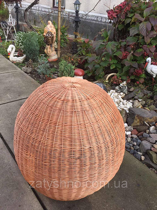 Люстра шар из лозы плетеная большая Киев - изображение 5