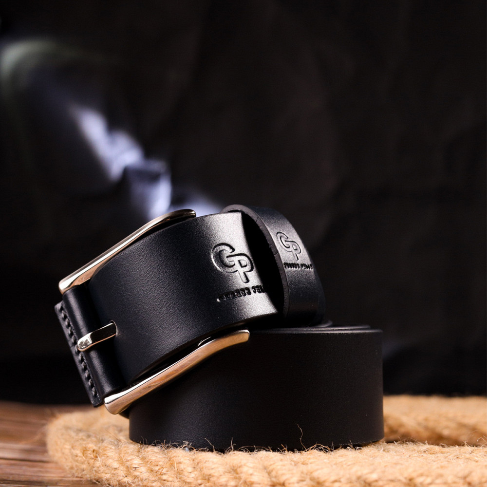 Идеальный ремень для мужчин из натуральной кожи Grande Pelle 21470 Синий Киев - изображение 10