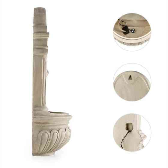 Настенный фонтан Löwenstein, садовый фонтан, солнечный, 2 Вт, светодиод, полирезина, имитация камня (Германия, Ровно