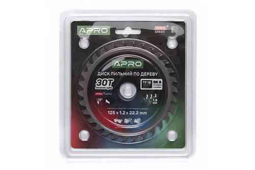 Диск пильный по дереву 125х22.2мм 30Т APRO PRO Ровно