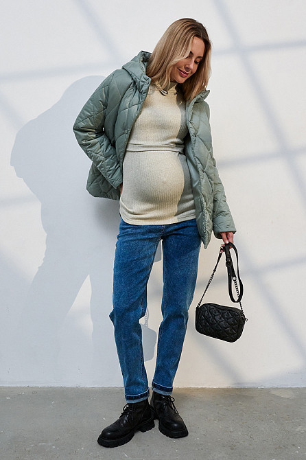 Джинсы для беременных Mom Fit для будущих мам со специальным поясом S (44) Leyton Юла Мама синий Кривой Рог - изображение 2