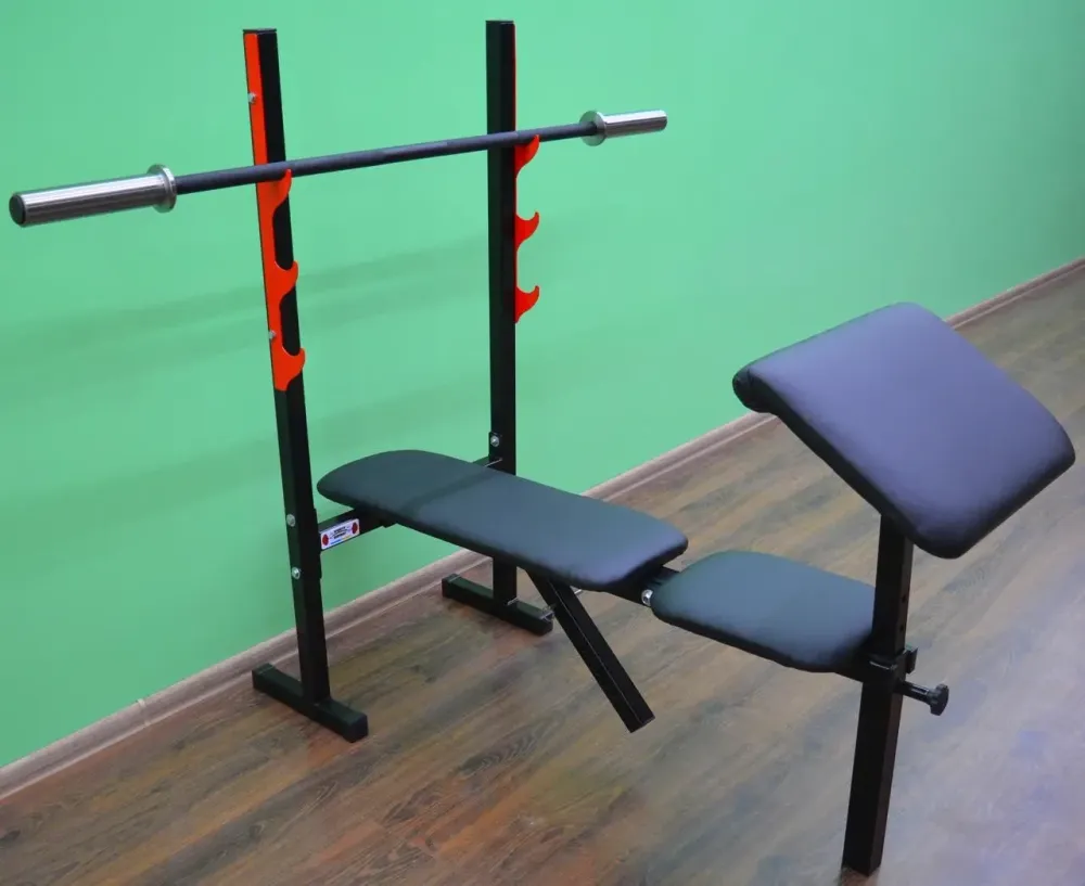 Скамья для жима со стойками Стандарт Стойки, скамьи для жима и приседаний регулируемая Киев - изображение 8