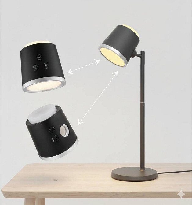 SIRIUS Лампа настільна світлодіодна функціональна Sirius BL-1005 чорна Коломия - фото 9