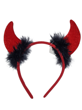 Обруч ріжки чортика на Хелловін 12 на 22 см червоний Київ