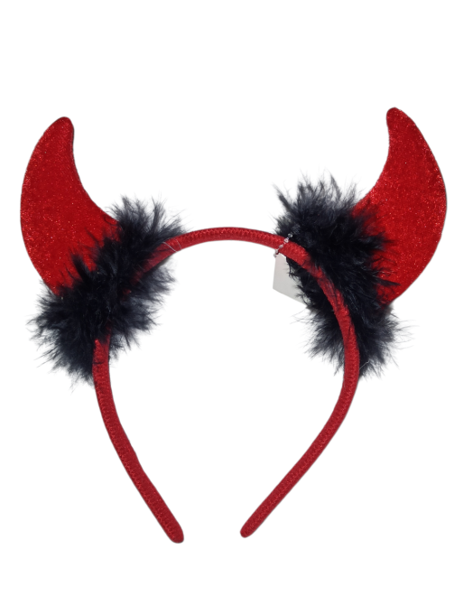 Обруч ріжки чортика на Хелловін 12 на 22 см червоний Київ - фото 2