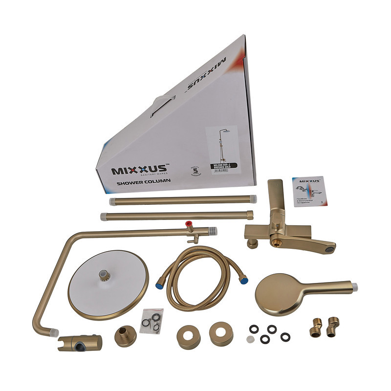 Душова колона зі змішувачем Mixxus Wilson 009-J Brushed Gold (Колір матове золото) (MI7124) ( 19499 ) Харків - фото 6