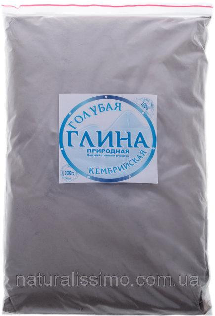 Глина голубая (Кембрийская) для лица и тела, очищение кожи, для здоровья суставов, 1кг Киев - изображение 1