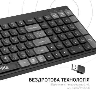 Клавиатура OfficePro SK985B Wireless/Bluetooth Black (SK985B) Винница