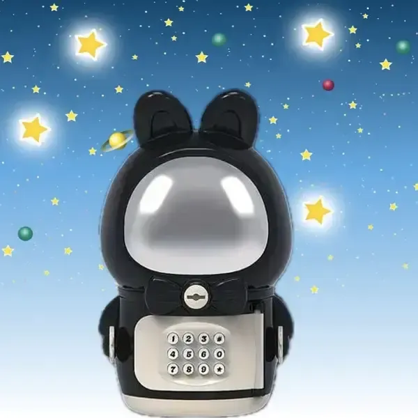 Детская электронная Копилка Сейф Космонавт с кодовым замком Little Space Rabbit Piggy Bank Коломия - фото 3