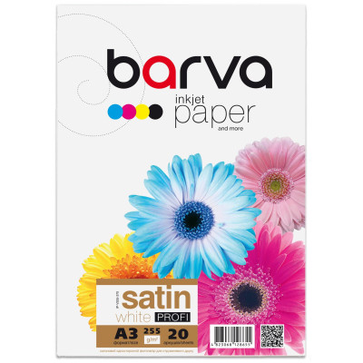 Фотопапір Barva А3 255г Profi satin 20ст (IP-BAR-P-V255-370) Вінниця - фото 1