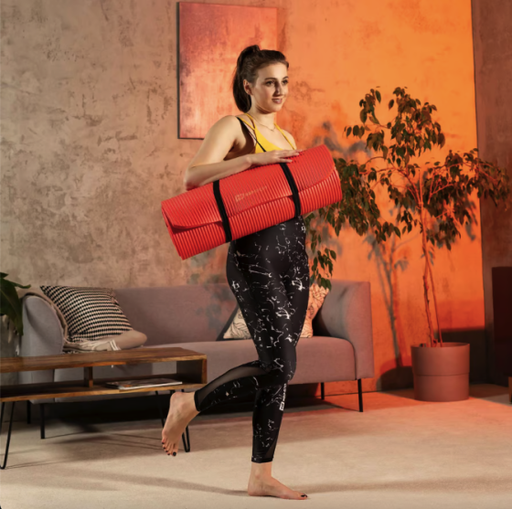 Коврик для йоги Hop-Sport HS-NB020GM NBR 2см яскраво-червоний Киев