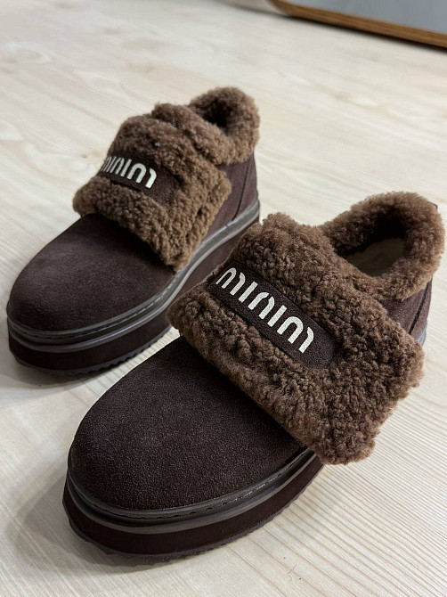 Черевики жіночі Hengji 88-6 на хутрі з липучкою замшеві коричневі, 36, 23 см Київ - фото 16