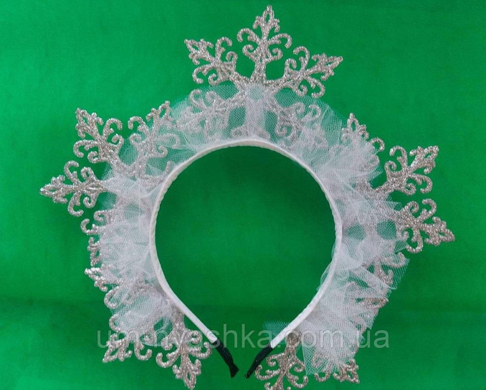 Обруч ободок Снежинка корона Снежная королева серебро Кривой Рог - изображение 1