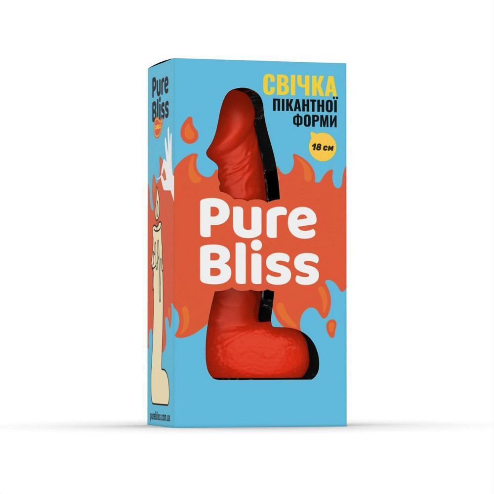 Свеча в виде члена Pure Bliss BIG Orange 18 см Sex Aura Киев - изображение 6
