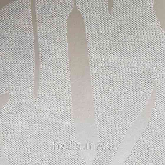 Шпалери вінілові на флізеліні Marburg 0.53х10 Giulia листя гілки очерет срібні на молочному однотоні Київ