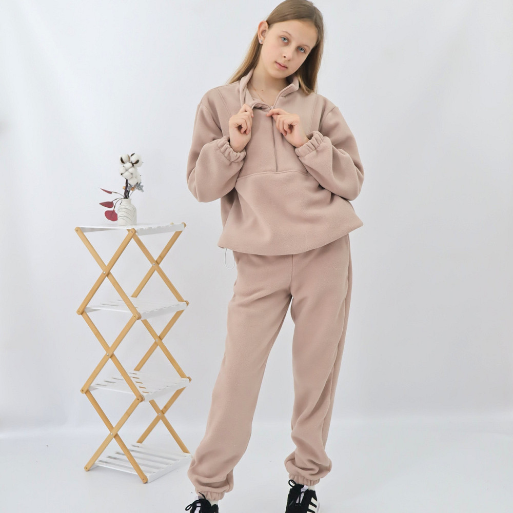 Дитячий флісовий теплий костюм на зиму (толстовка+штани)  Бежевий Кам'янець-Подільський - фото 3