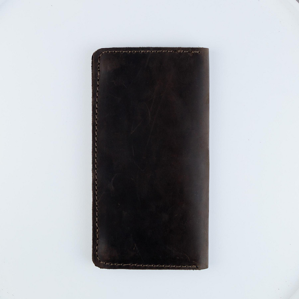 Чоловіче портмоне Skill із натуральної шкіри Crazy Horse SH105 (Темно-коричневий) Суми - фото 4