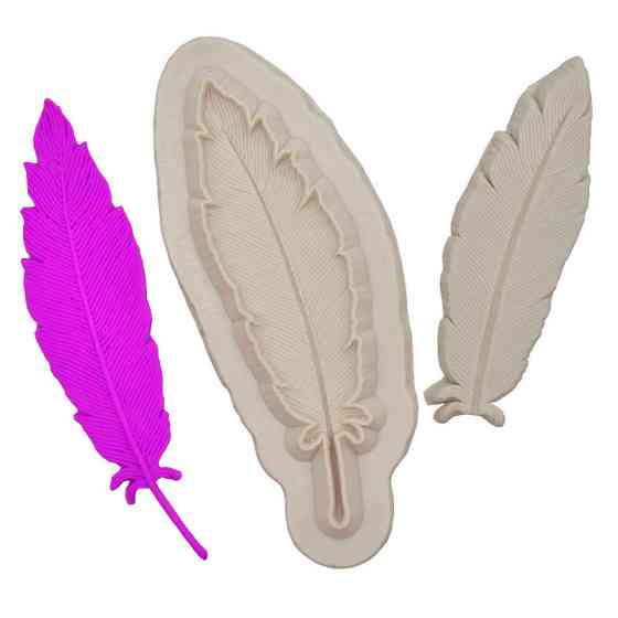 Молд силиконовый Перо 128 на 50 мм серый Киев